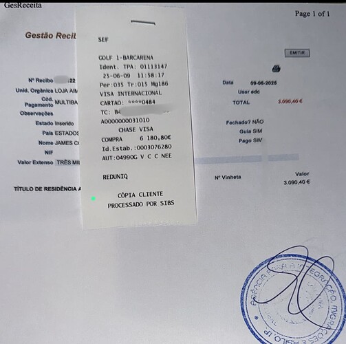 The image shows a financial receipt from a transaction made with a Chase Visa card, detailing the amount and related purchase information. (Captioned by AI)