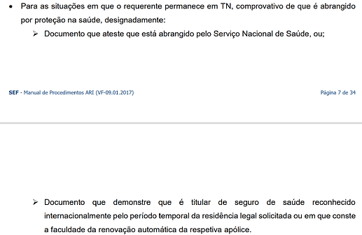 Requirement for health insurance